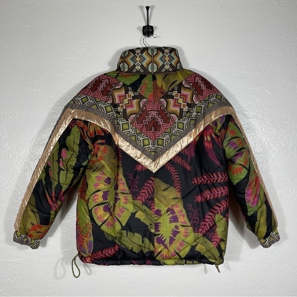 FARM Rio Tropical Rauti Metallic Revers Puffer Jacket Sz - Medium $300 SOLD OUT - Picture 9 of 16